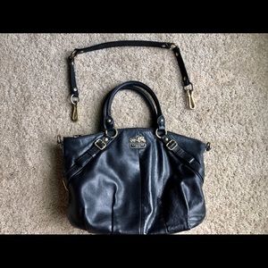 COACH Black Leather Handbag Authentic